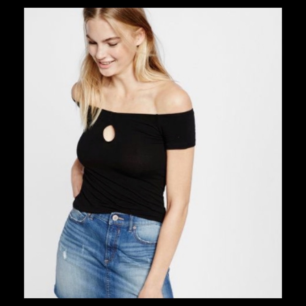 NWOT Express Off Shoulder Keyhole Top
